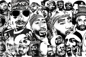 rapper 2pac tattoo idea