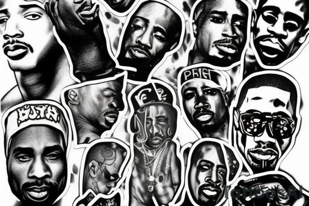 rapper 2pac tattoo idea