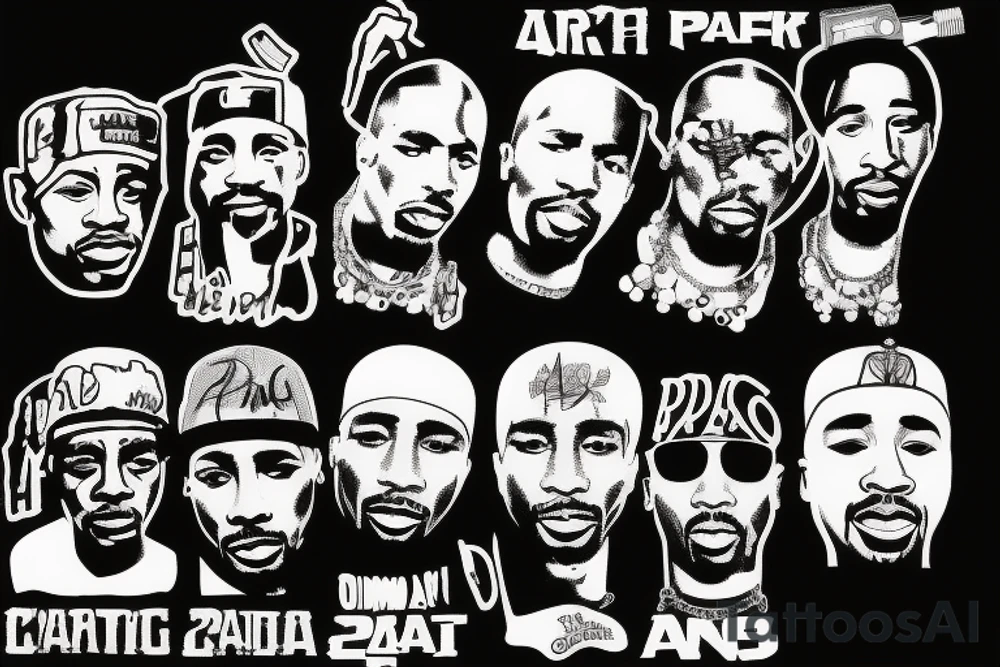 rapper 2pac tattoo idea