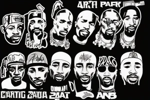 rapper 2pac tattoo idea