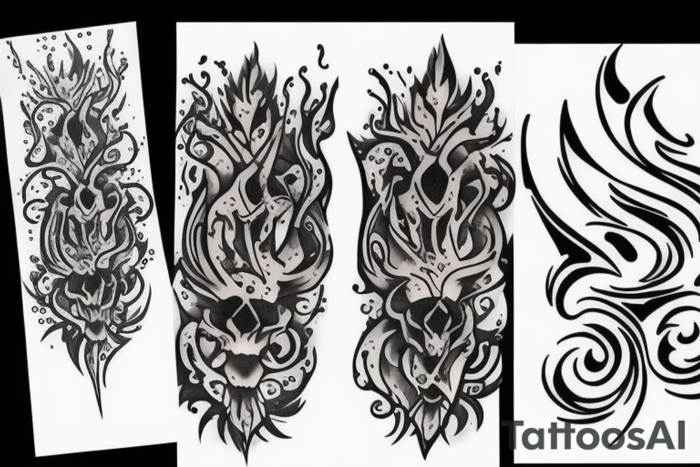 dust fire tattoo idea