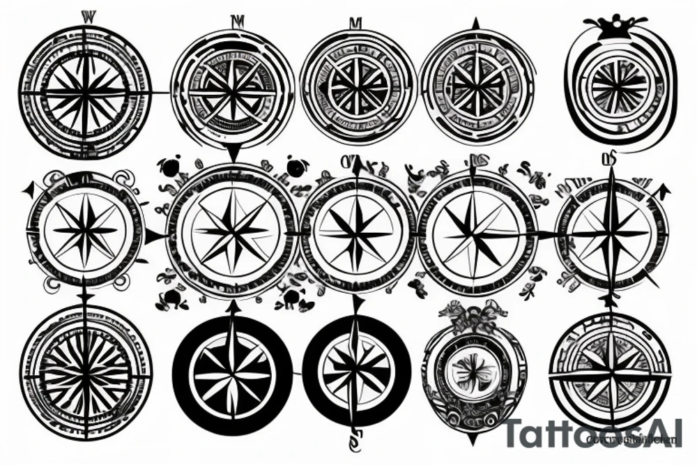 compass tattoo idea