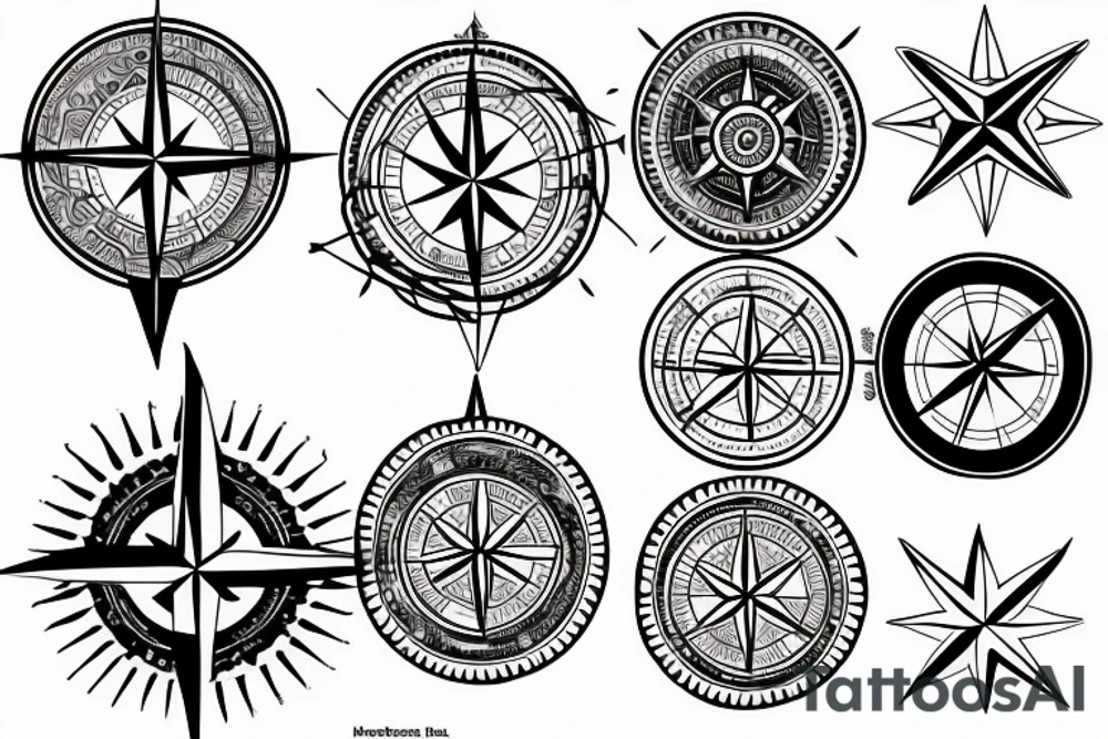 compass tattoo idea