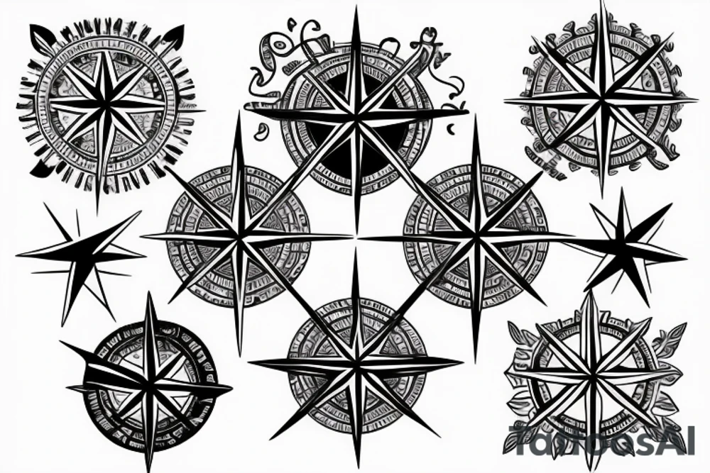 compass tattoo idea