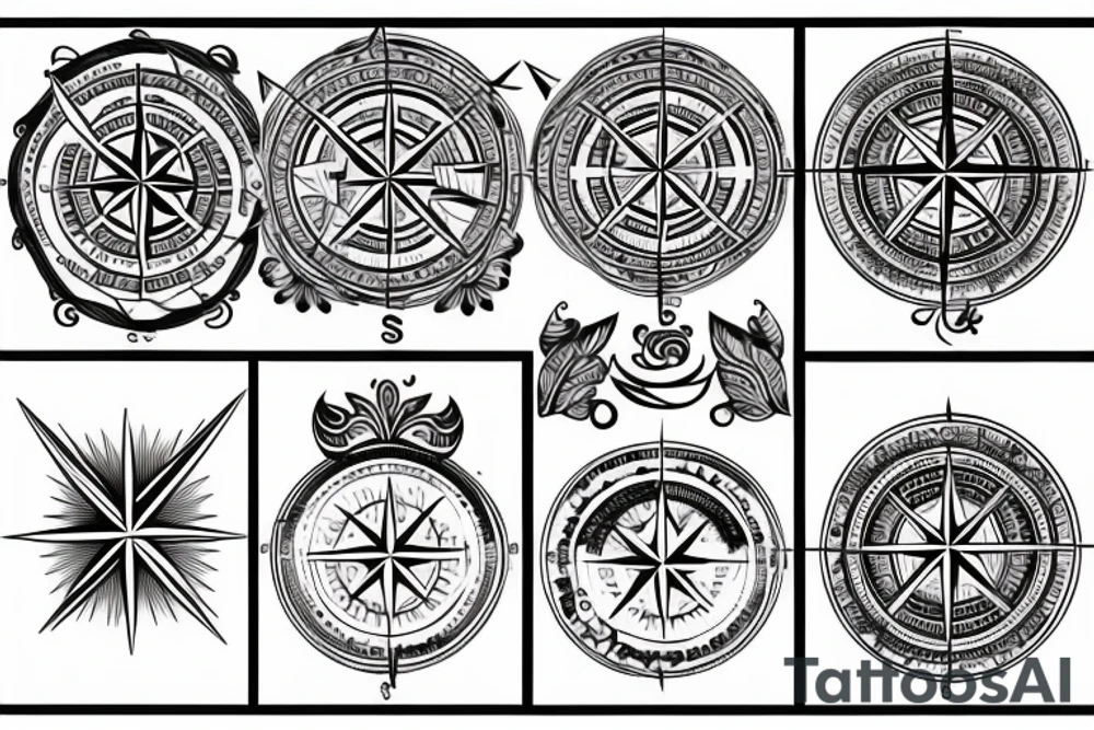 compass tattoo idea