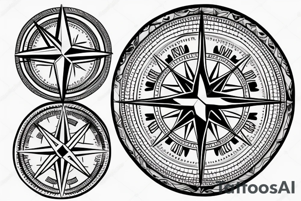 compass tattoo idea