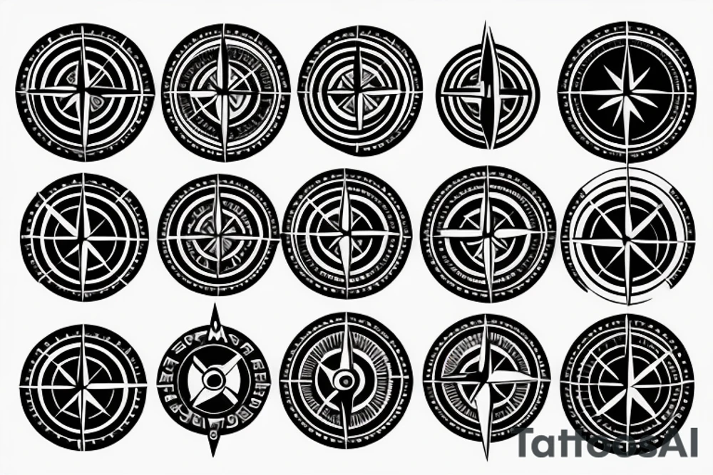 compass tattoo idea