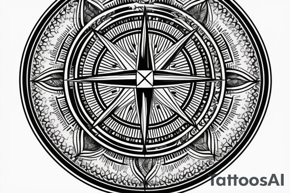 compass tattoo idea