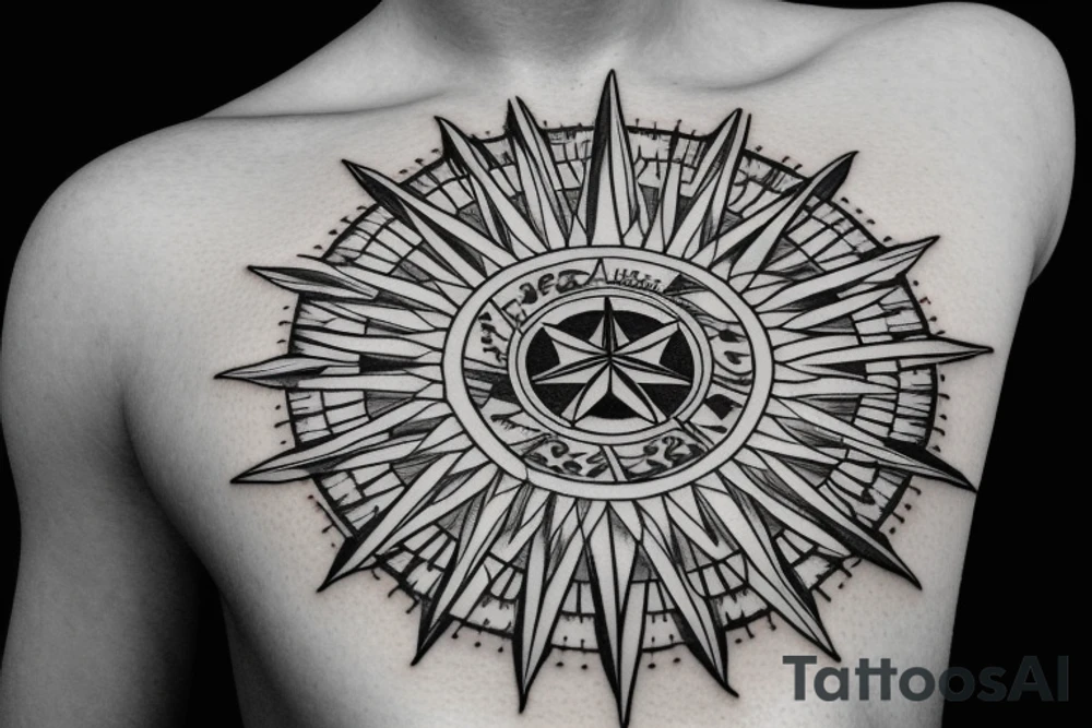 compass tattoo idea