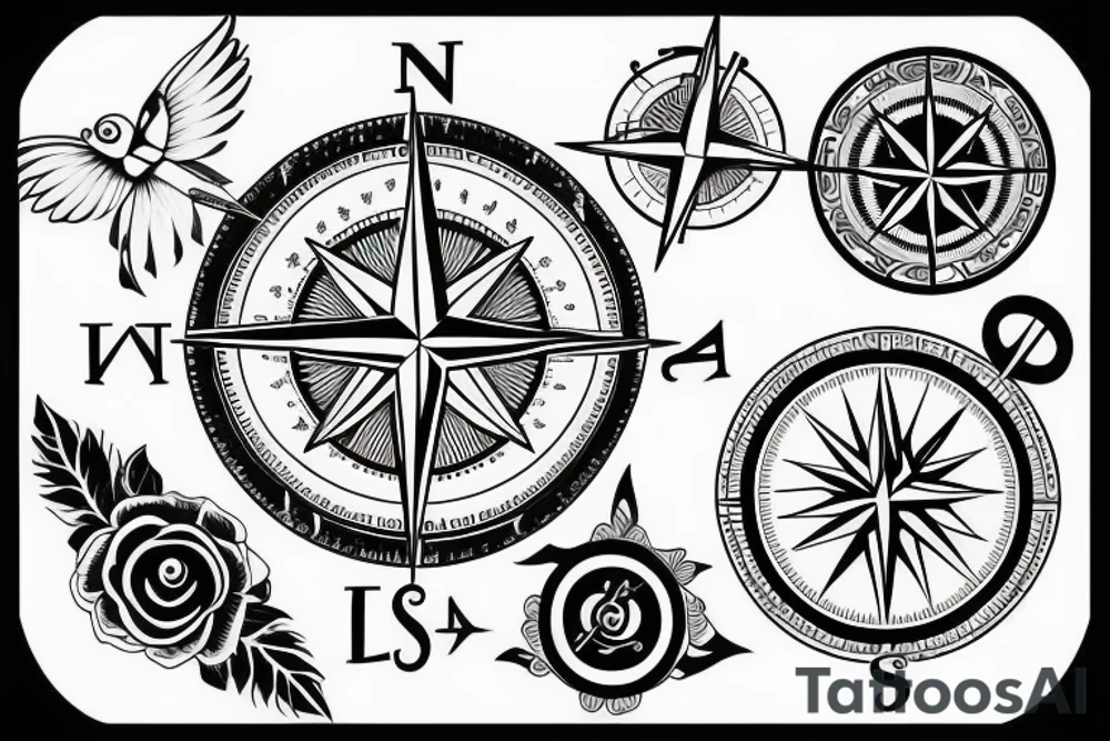 compass tattoo idea