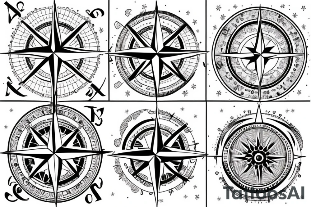 compass tattoo idea