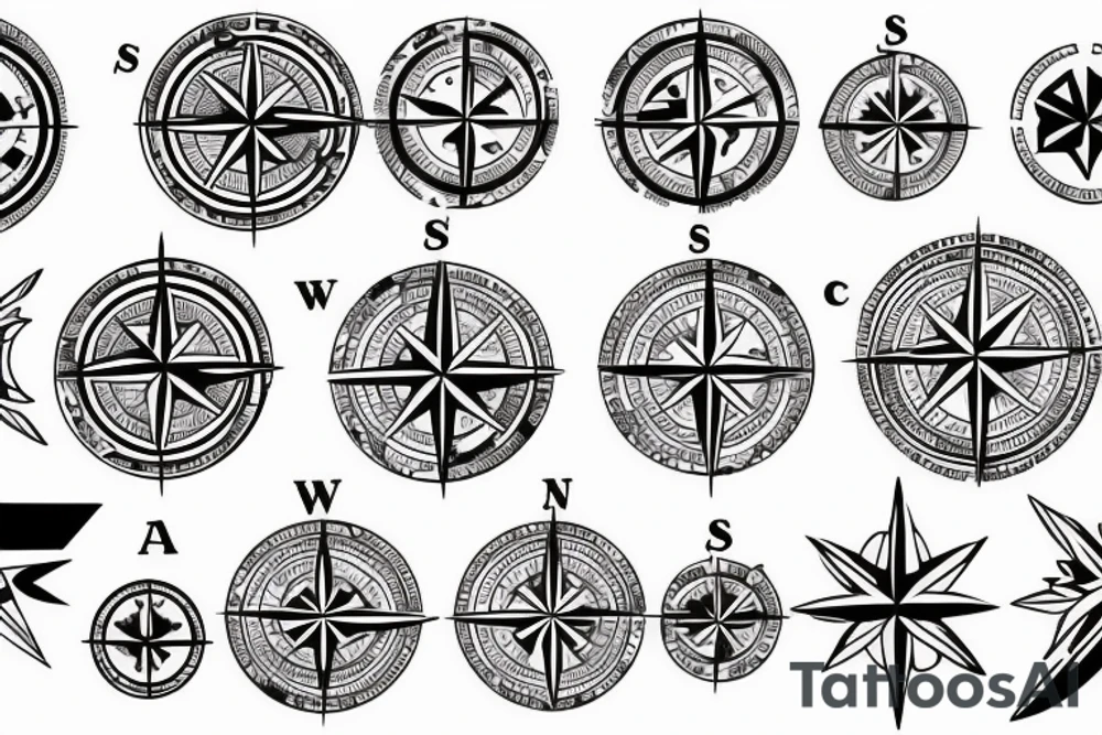 compass tattoo idea