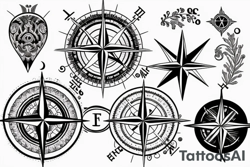 compass tattoo idea