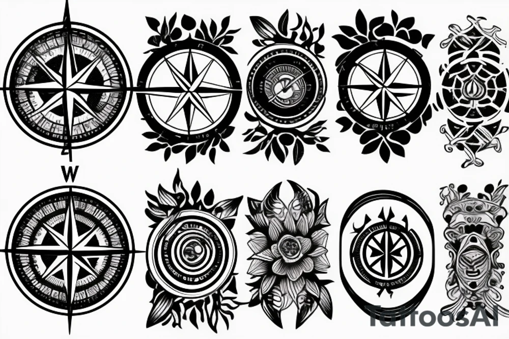 compass tattoo idea