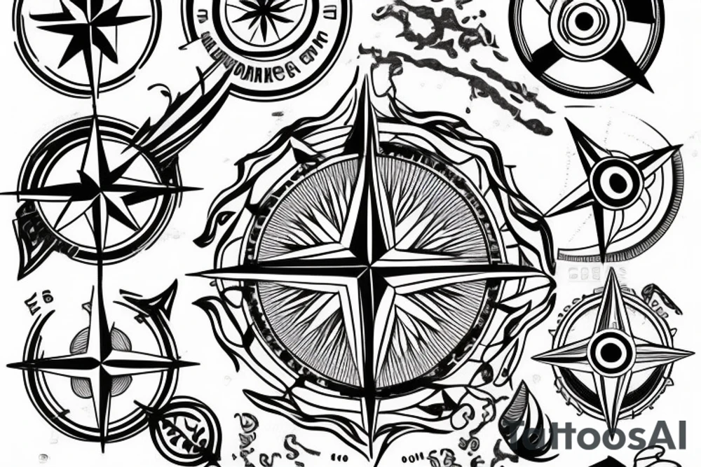 compass tattoo idea