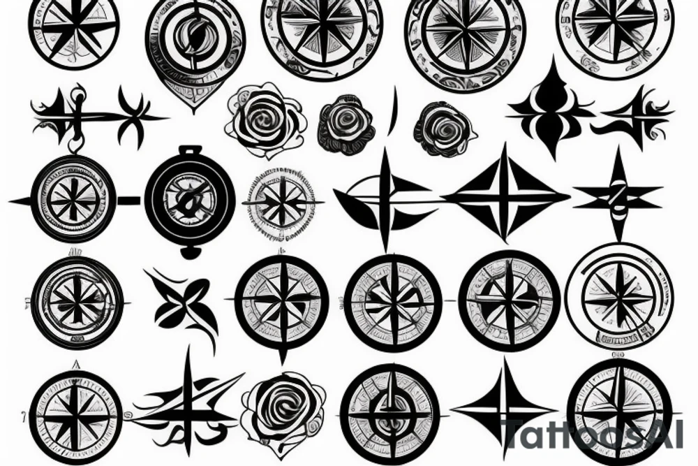 compass tattoo idea