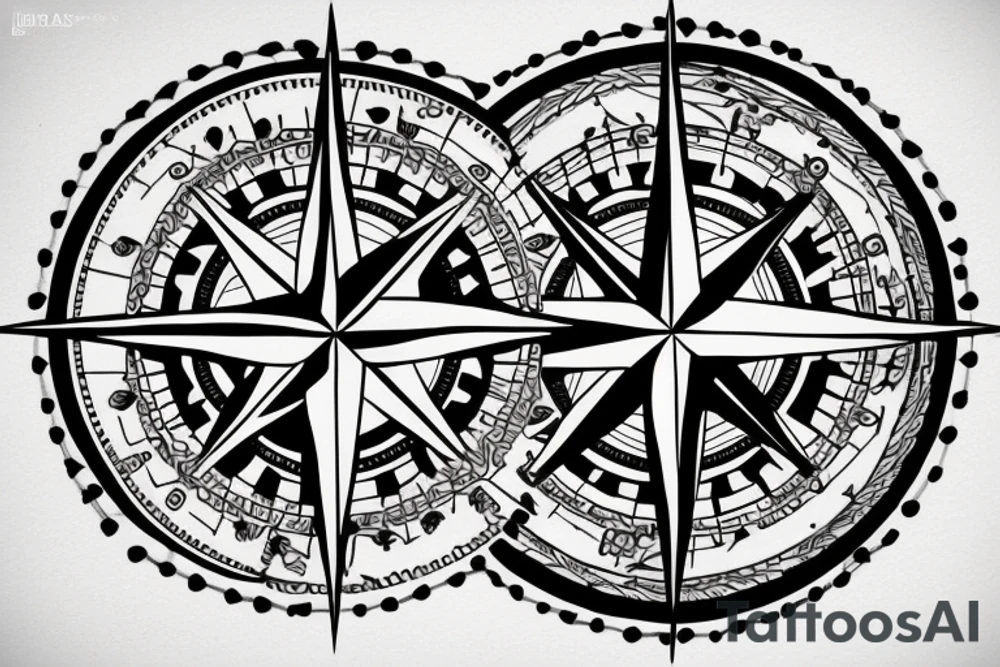 compass tattoo idea