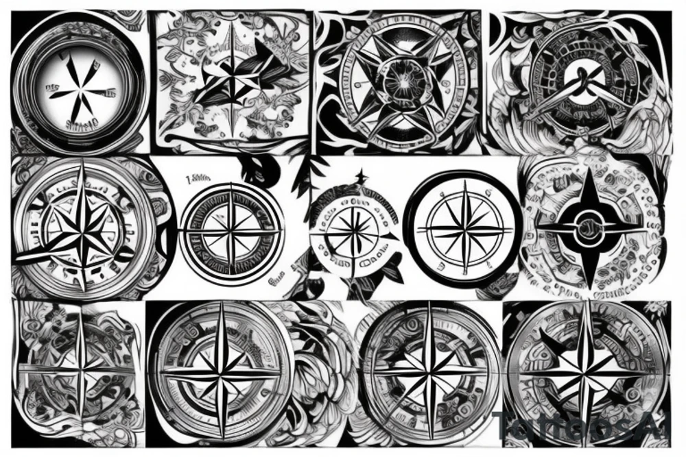 compass tattoo idea
