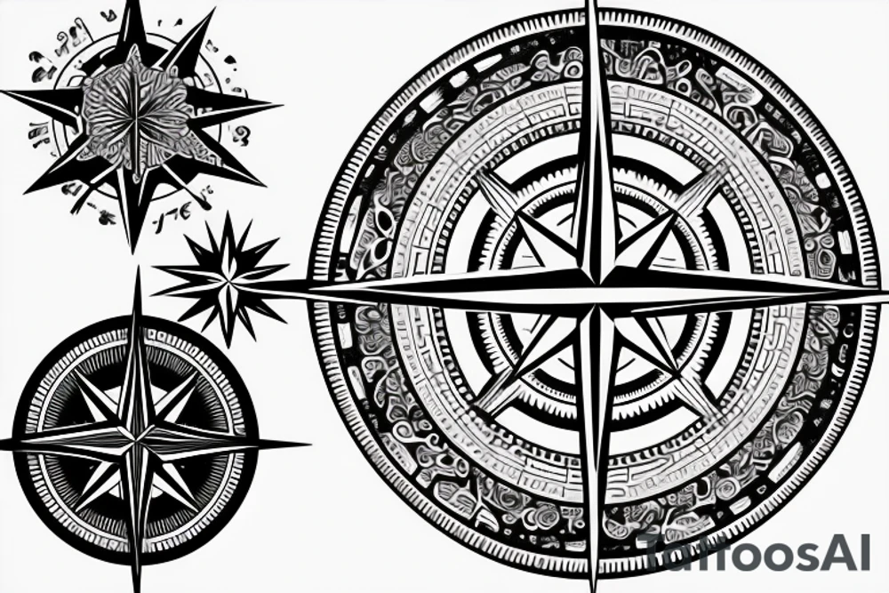 compass tattoo idea