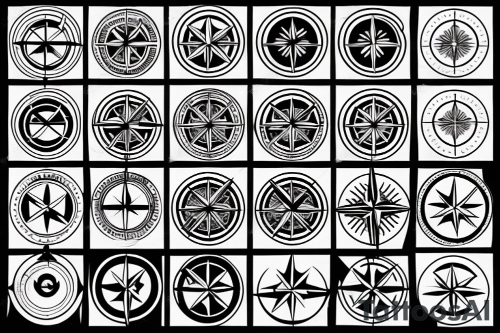 compass tattoo idea