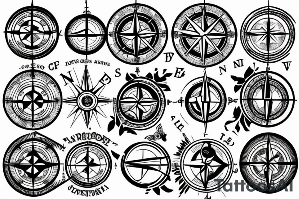 compass tattoo idea