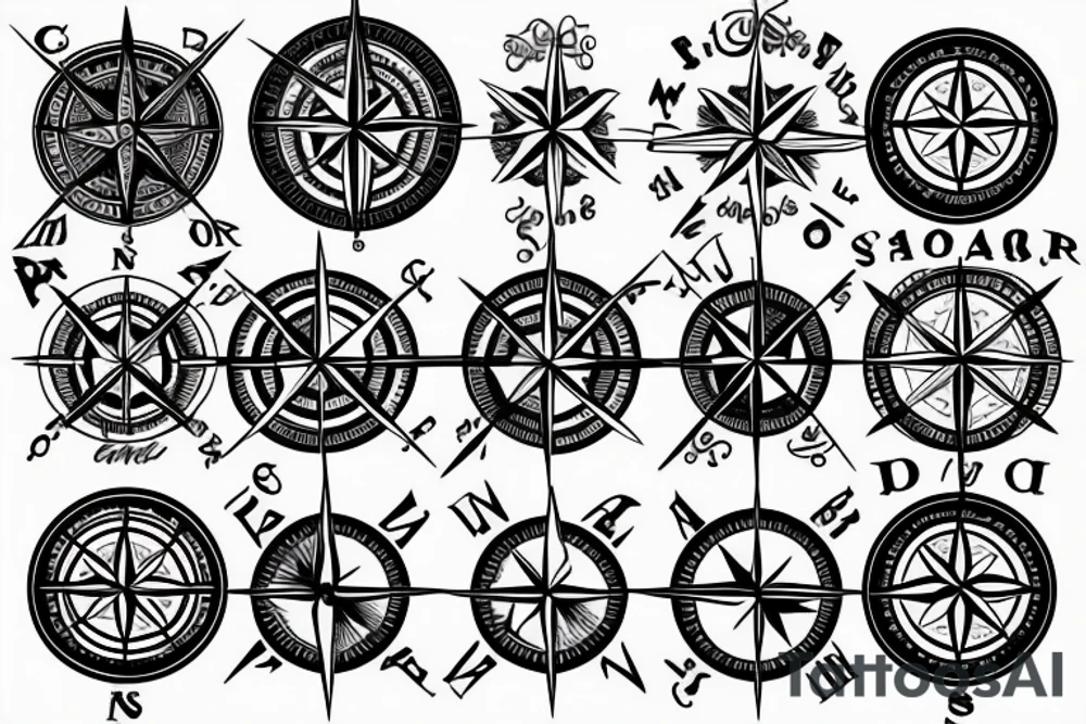 compass tattoo idea