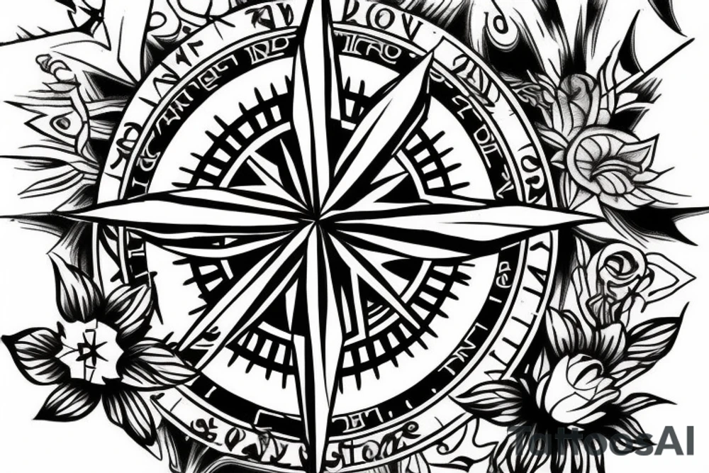 compass tattoo idea