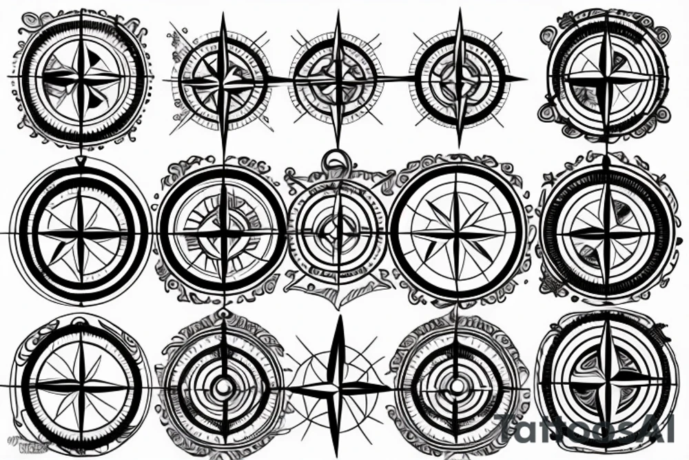 compass tattoo idea