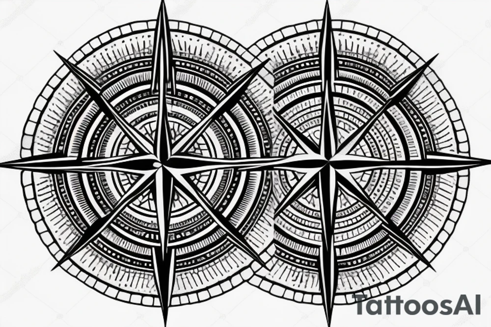 compass tattoo idea