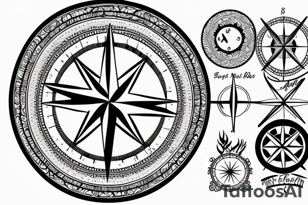 compass tattoo idea
