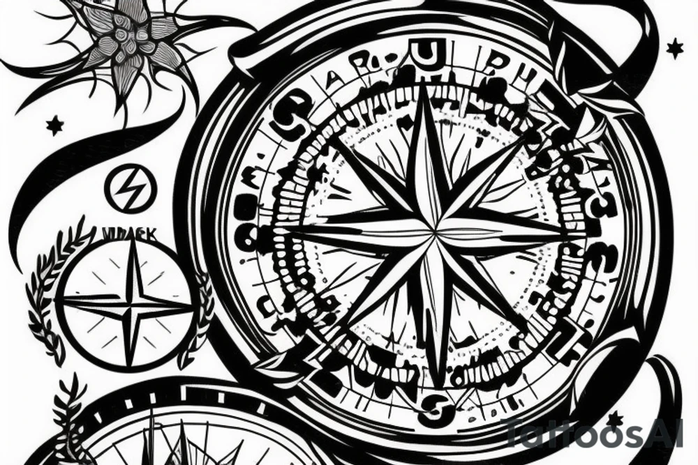 compass tattoo idea