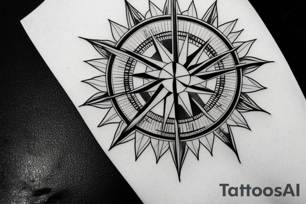 compass tattoo idea