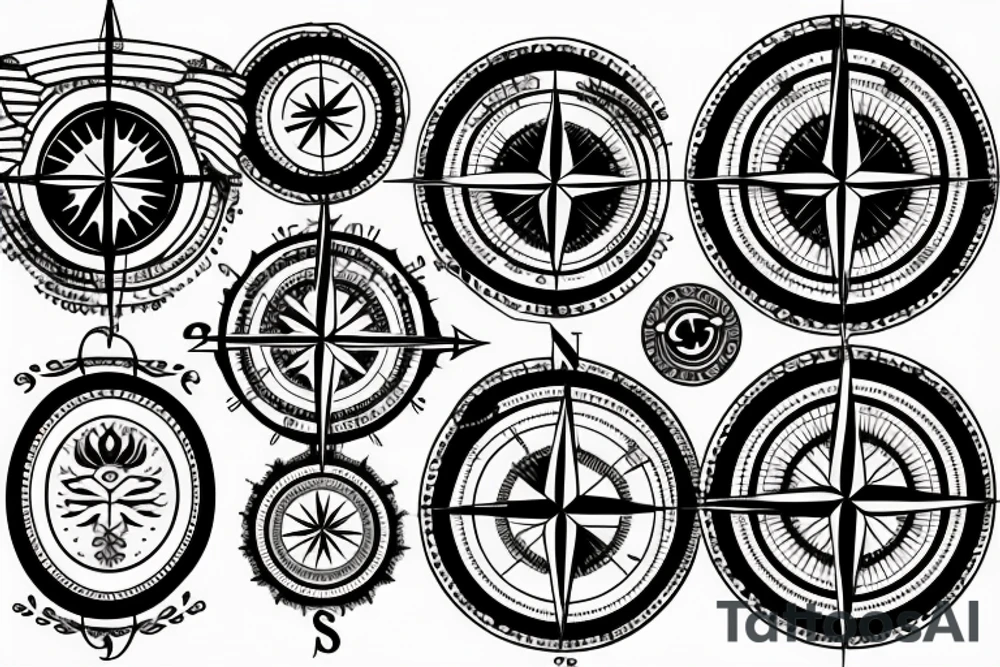 compass tattoo idea