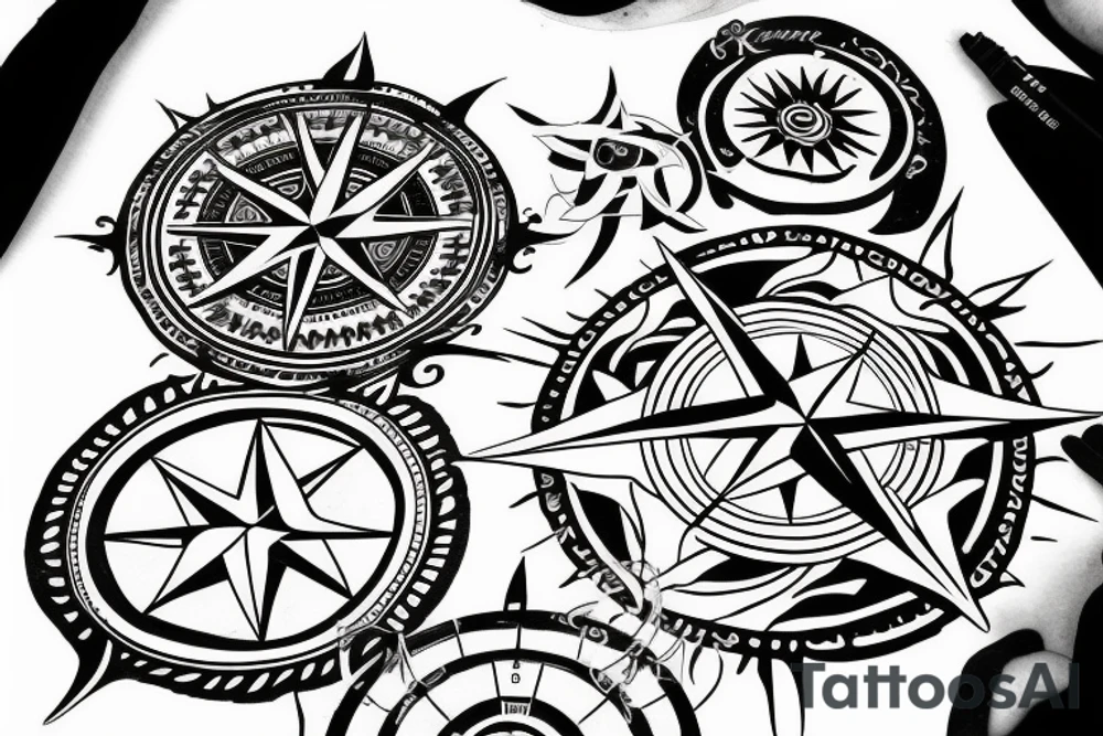 compass tattoo idea