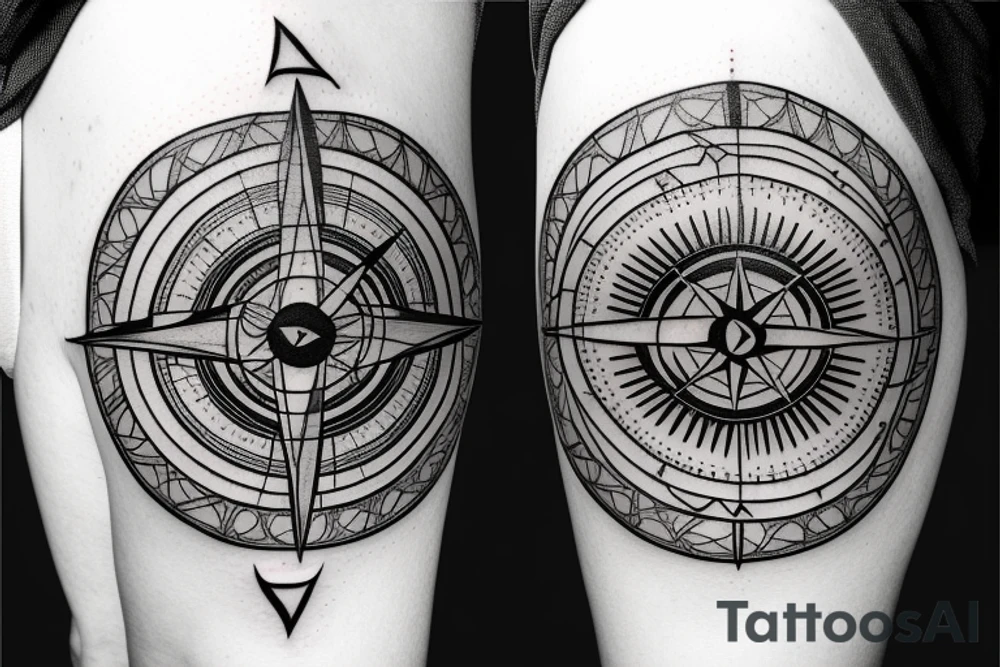 compass tattoo idea