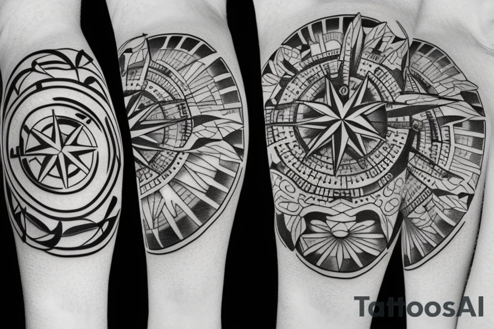 compass tattoo idea