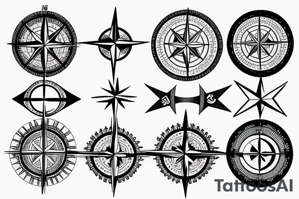 compass tattoo idea