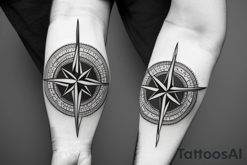 compass tattoo idea