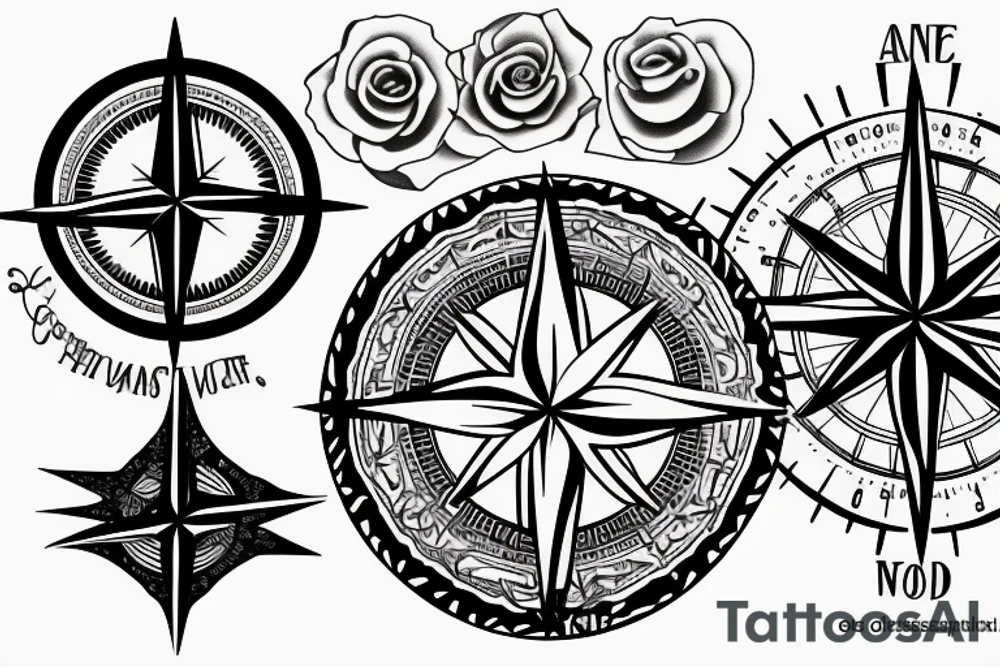 compass tattoo idea