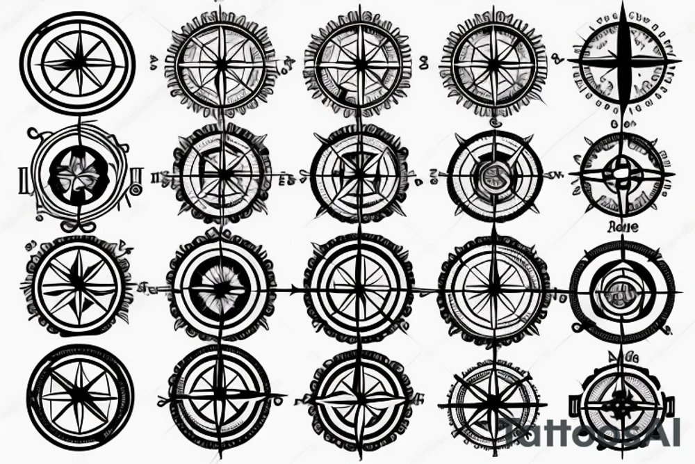 compass tattoo idea