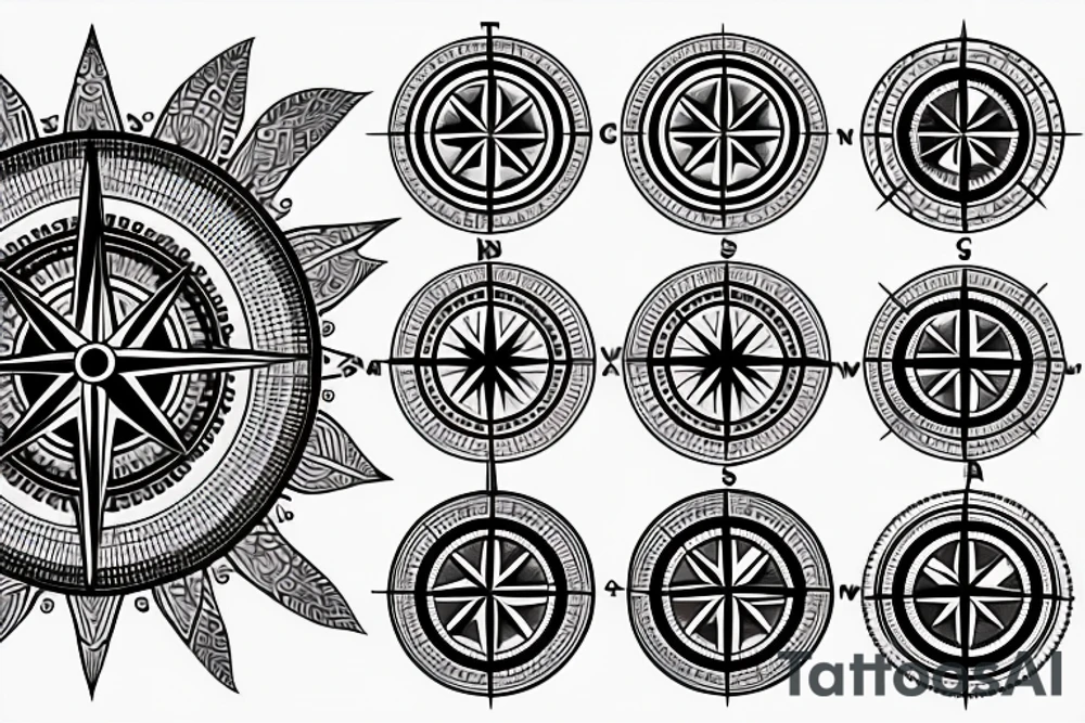 compass tattoo idea