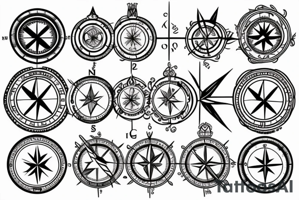compass tattoo idea