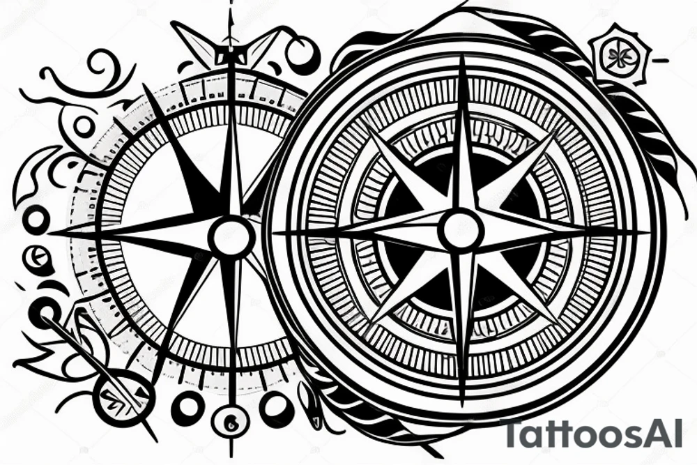 compass tattoo idea