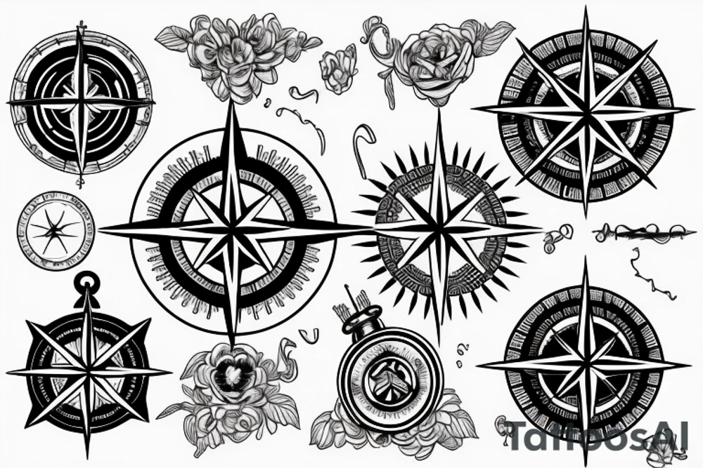 compass tattoo idea