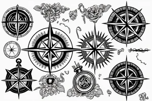 compass tattoo idea