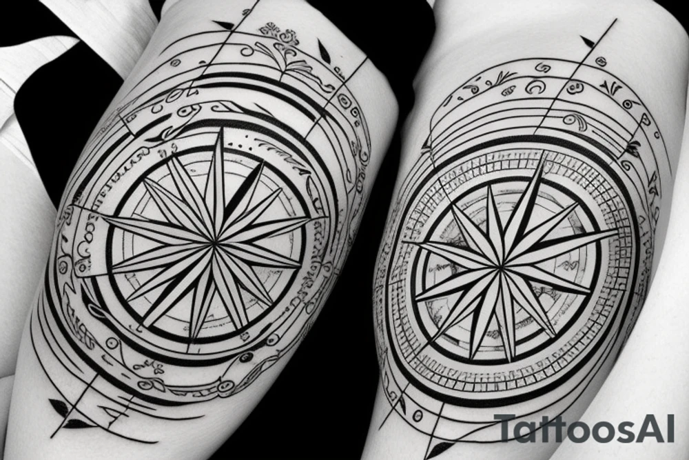 compass tattoo idea