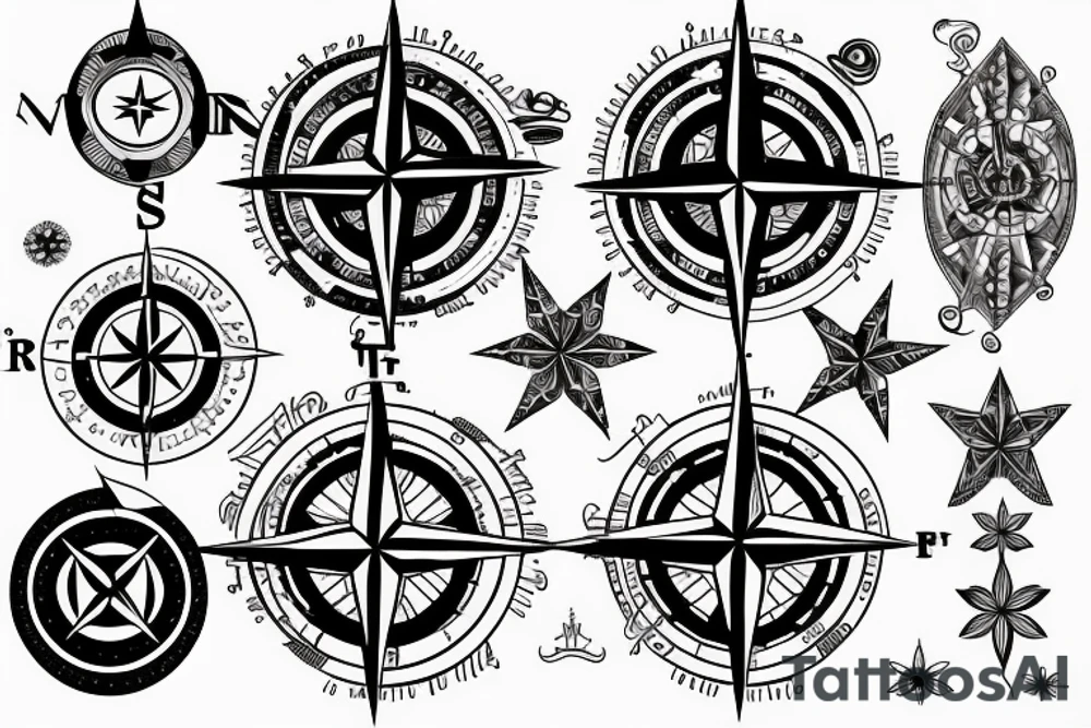 compass tattoo idea