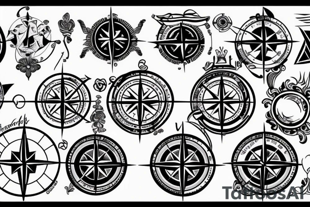 compass tattoo idea