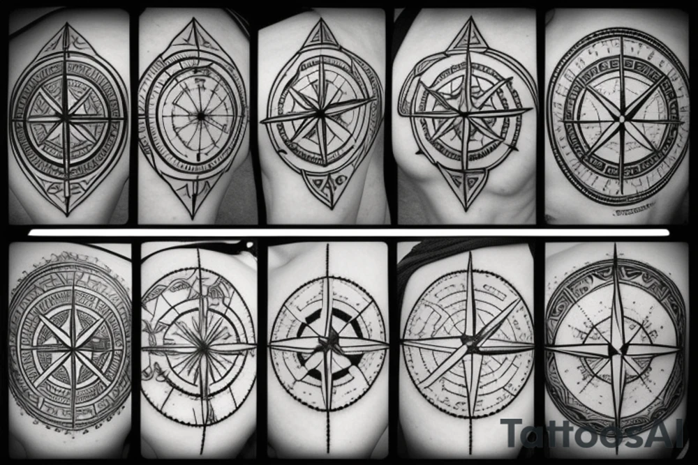 compass tattoo idea