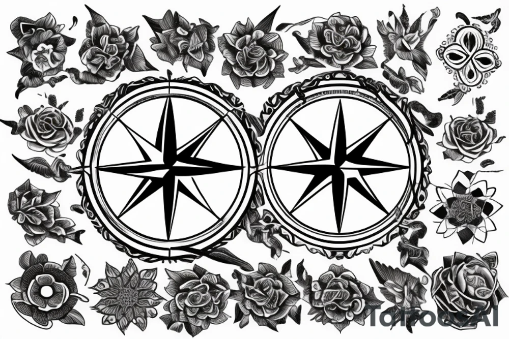compass tattoo idea